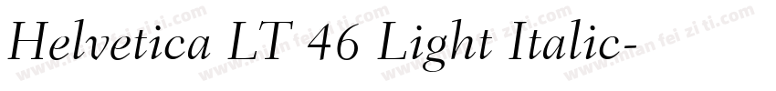 Helvetica LT 46 Light Italic字体转换